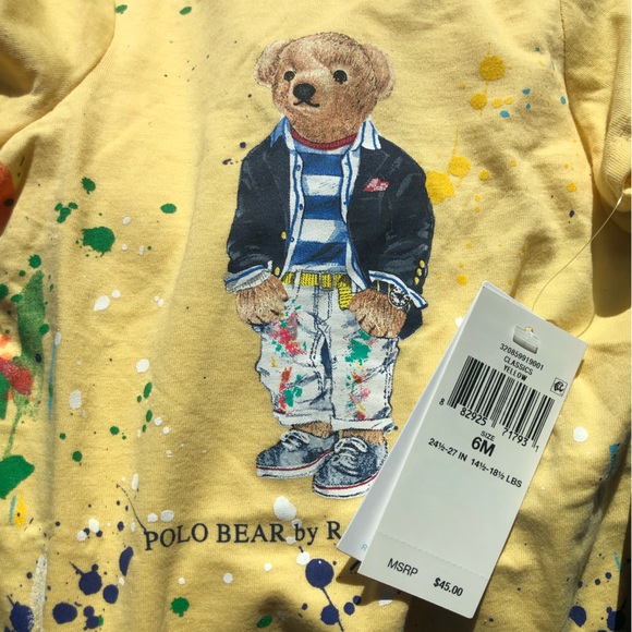 NWT Ralph Lauren baby boy yellow shortall - Picture 3 of 3